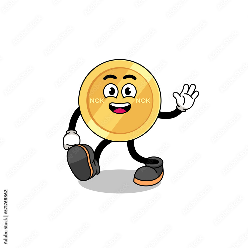 norwegian krone cartoon walking norwegian krone cartoon walking