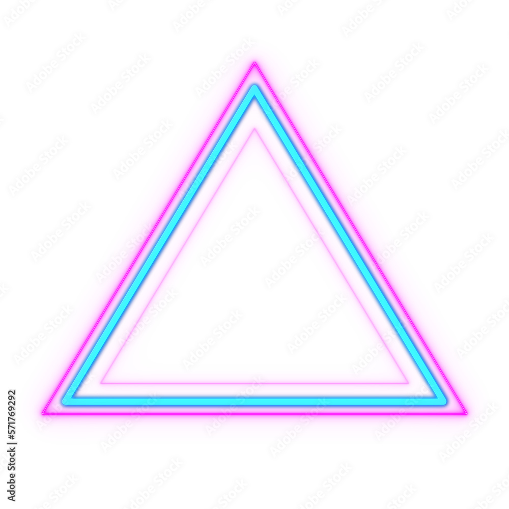 Abstract neon retro triangle sticker style 80s-90s.