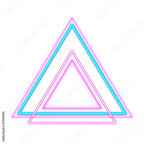 Obraz na płótnie Abstract neon retro triangle sticker style 80s-90s. w salonie