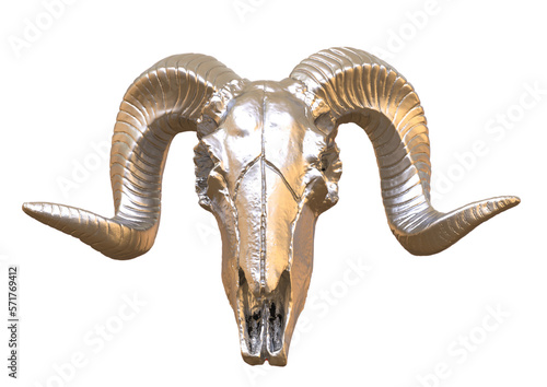 Skull of sheep isolated. PNG transparency 