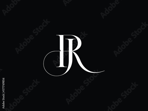 elegant initial letter jr, rj logo vector, Creative Lettering Logo Vector Illustration.