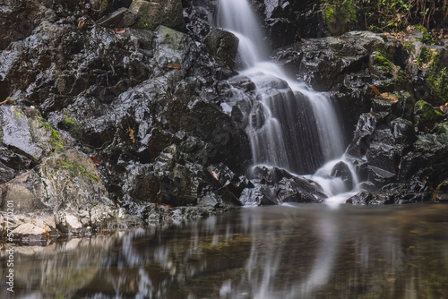 a landscape of Siu Chik Sha waterfall, TKO, hk