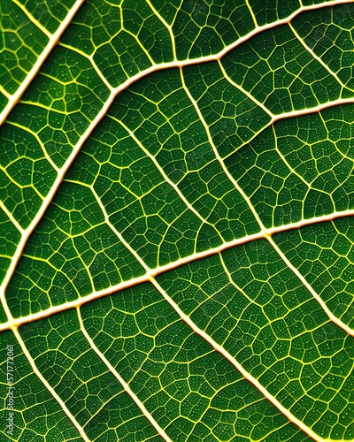 Green leaf macro, Generative AI
