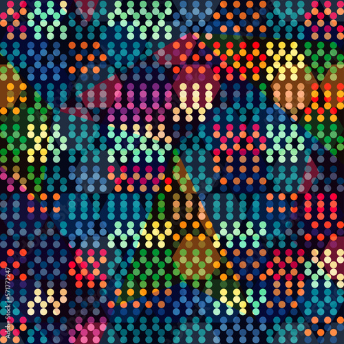 Colored points seamless pattern.