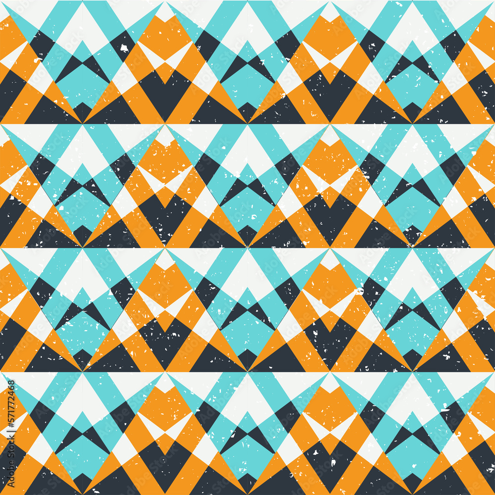 Mosaic seamless pattern with grunge effect Mosaic seamless pattern with grunge effect