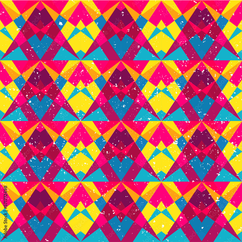 Psychedelic geometric seamless pattern Psychedelic geometric seamless pattern