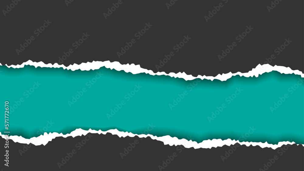 Black Ripped Torn Paper In Green Background design template. Good Use For Presentation Or Banner Black Ripped Torn Paper In Green Background design template. Good Use For Presentation Or Banner