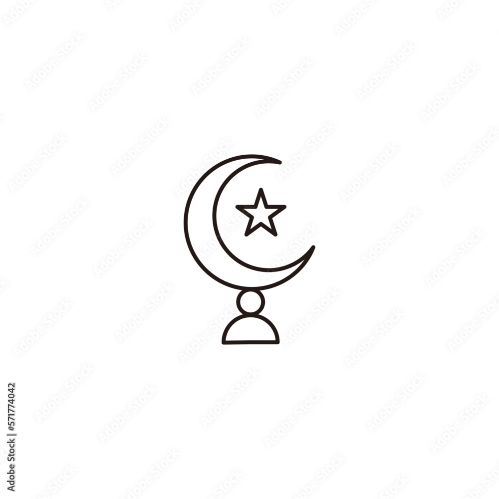 Islamic lattern design logo vector Islamic lattern design logo vector