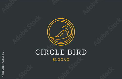 Flying Wings Bird Luxury Logo simple minimalist abstract design vector template. 