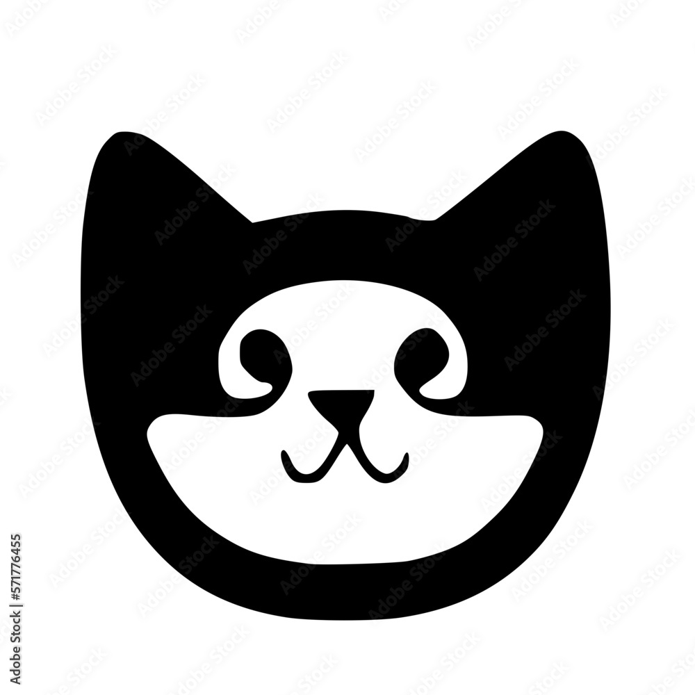 vector illustration of cat shape icon vector illustration of cat shape icon