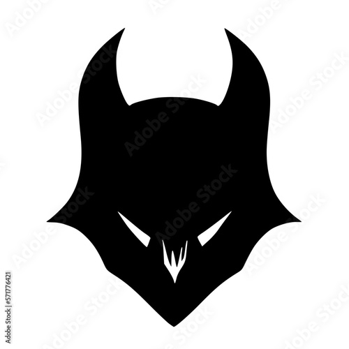 vector illustration of evil monster icon