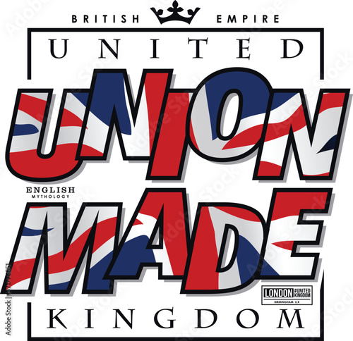 united kingdom, vector typography illustration design graphic printing