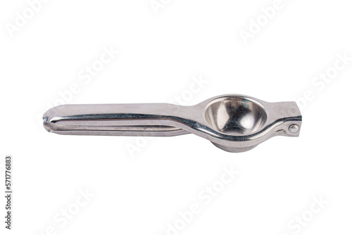 stainless squeezer isolated on white transparent with clipping path © apinya