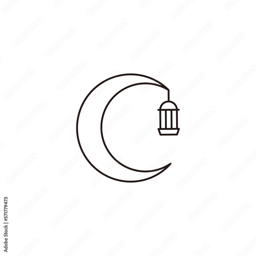 Islamic lattern design logo vector Islamic lattern design logo vector