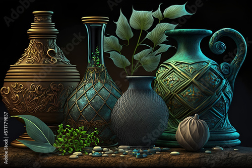 still life with a vase