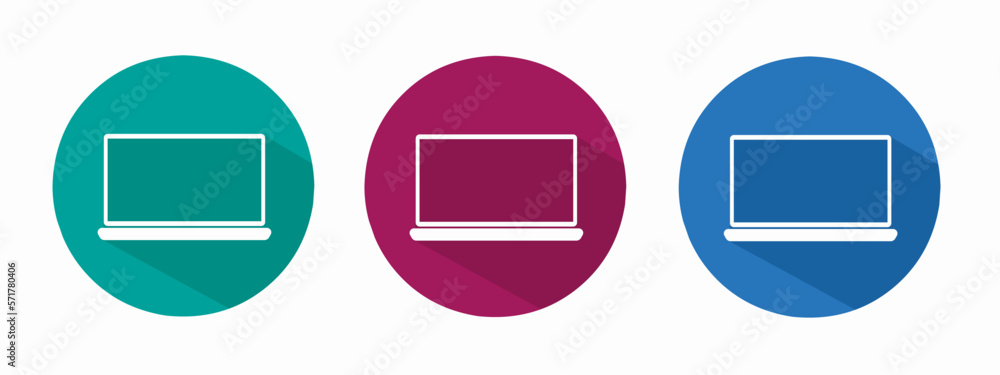 Icon for laptop vector illustration in flat. Icon for laptop vector illustration in flat.