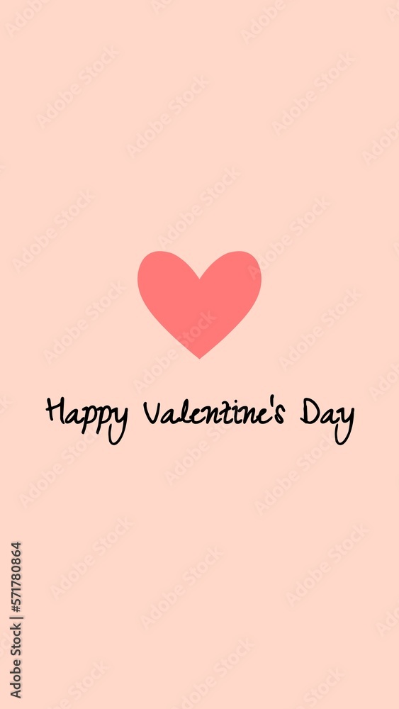 happy valentines day simple pink love background 