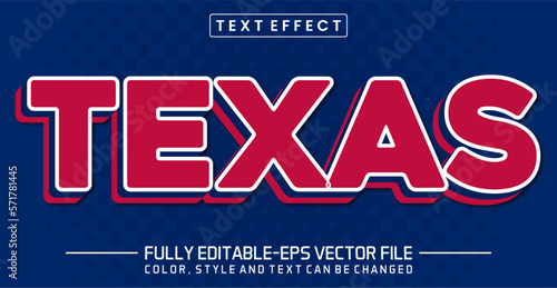 Texas text editable style effect