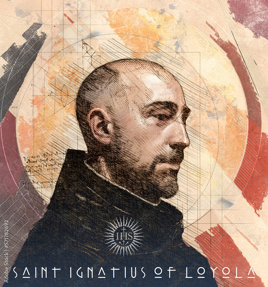 Poster Art portrait of Saint Ignatius of Loyola Wall Art UkPosters