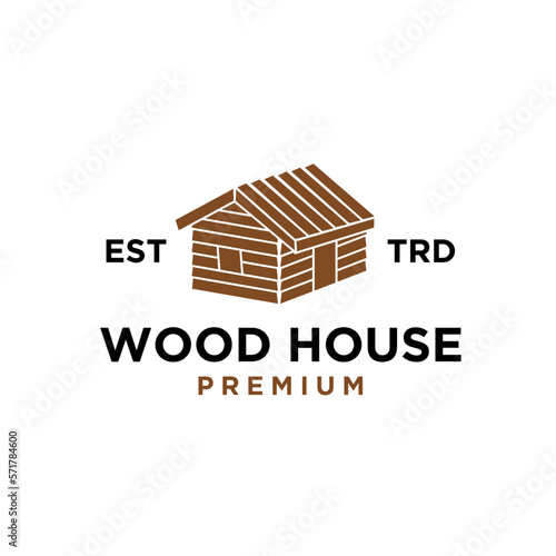 wood house icon design vector illustration minimal modern design