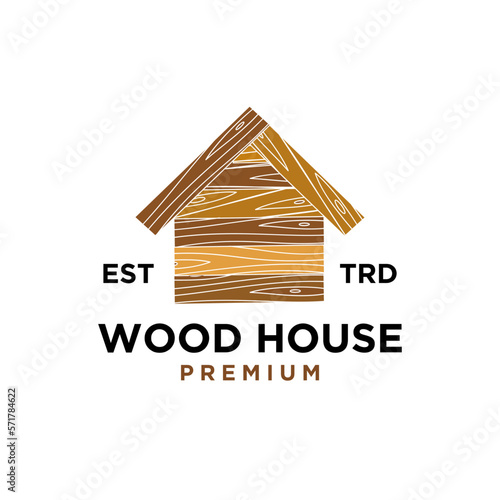 wood house icon design vector illustration minimal modern design
