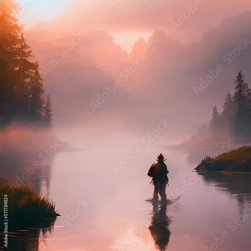 silhouette of a person in the mountains