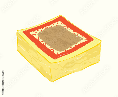 Rectangle golden ghost money in vector illustration