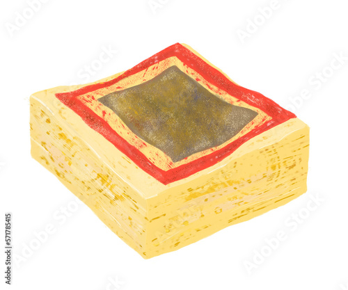 Rectangle golden ghost money in flat illustration photo