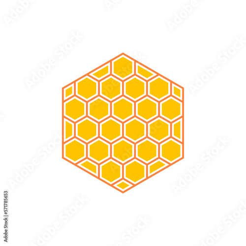 pattern hexagonal vector illustration isolated on white background.