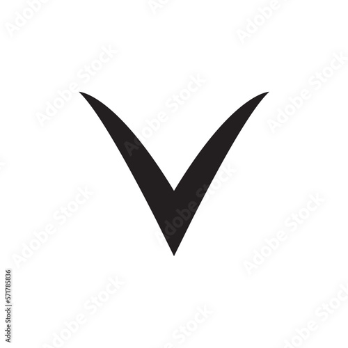 Free Download abstract letter V logo simple concept isolated on white background. - GFXLoad