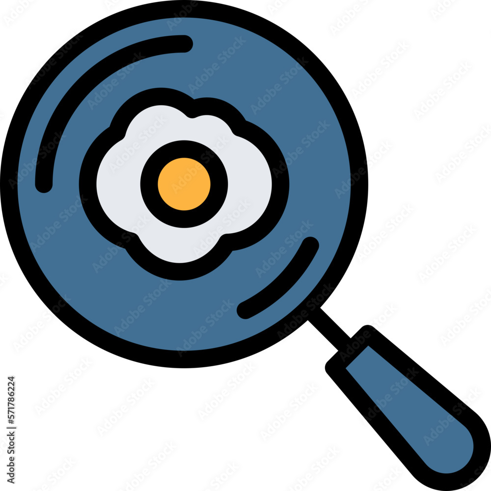 frying pan flat icon frying pan flat icon