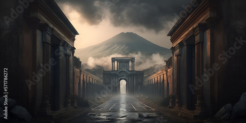 Illustration of Pompeii reimagined