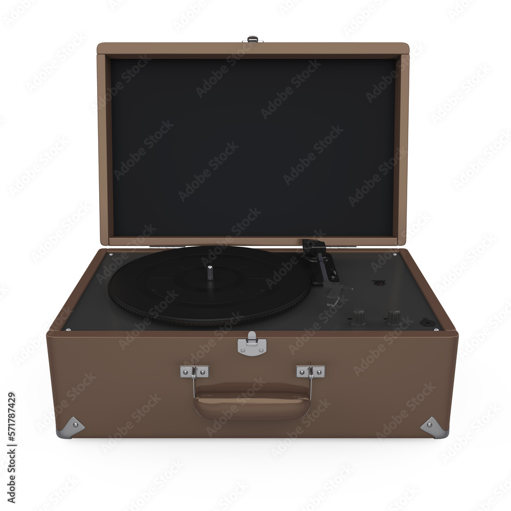 Fototapeta premium Vinyl Record Player Turntable Isolated
