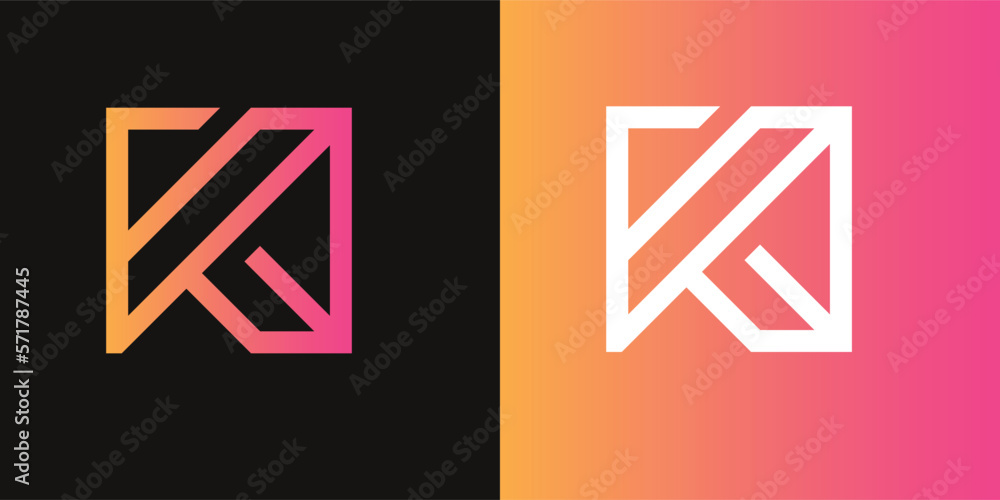 KK, K abstract letters logo monogram KK, K abstract letters logo monogram