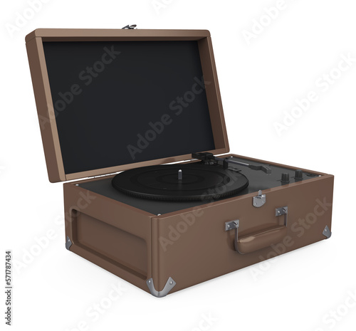 Vinyl Record Player Turntable Isolated