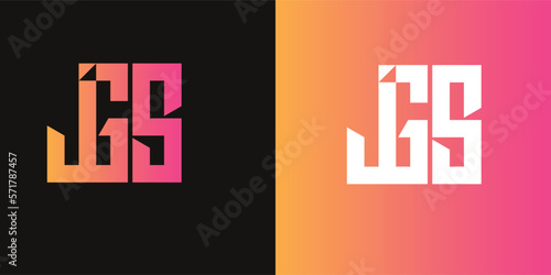 Alphabet letter icon logo GS