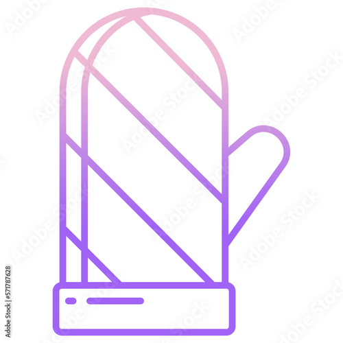 Outlined Hand gloves icon