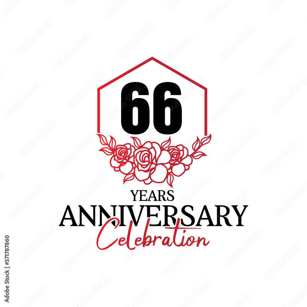 66 years anniversary logo luxurious anniversary vector design celebration 66 years anniversary logo luxurious anniversary vector design celebration