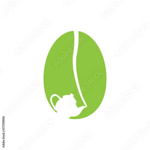 Nature Teapot vector logo illustration.
