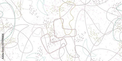 Wallpaper Mural Chaotic Simple Seamless Pattern Textile One Line Torontodigital.ca