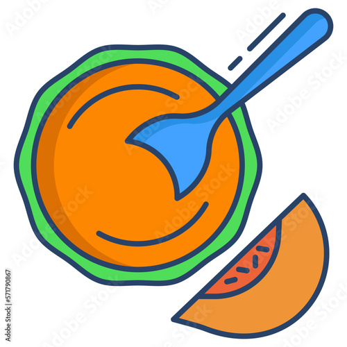 peach baby puree icon