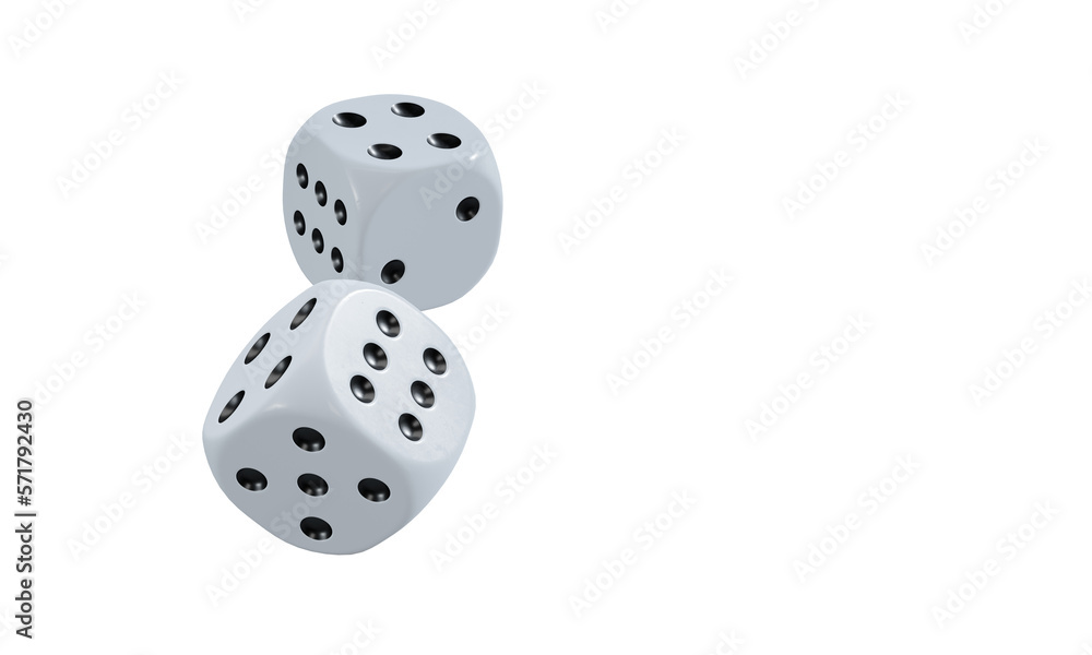 isolated dice for casino or gambling concept isolated dice for casino or gambling concept