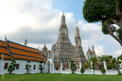 Wat Arun (Temple of Dawn), The famous buddhist temple of tourist attraction in Bangkok, Thailand.