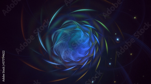 3D rendering abstract round hole light background