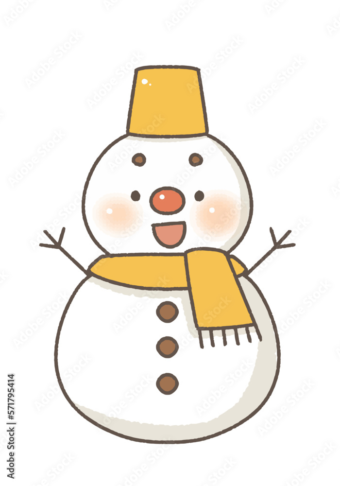 かわいい雪だるまのイラスト かわいい雪だるまのイラスト