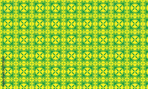  St. Patrick's Day Pattern clover greeting yellow Vector illustration 