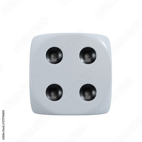 Photography isolated dice for casino or gambling concept
