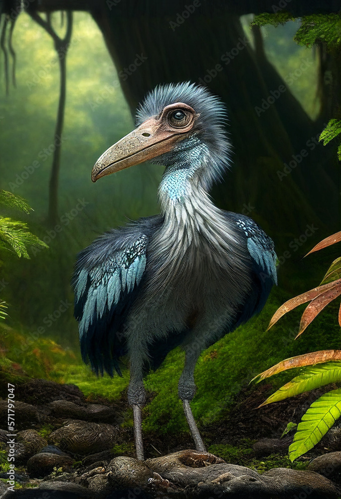 Obraz premium oiseau imaginaire bleu