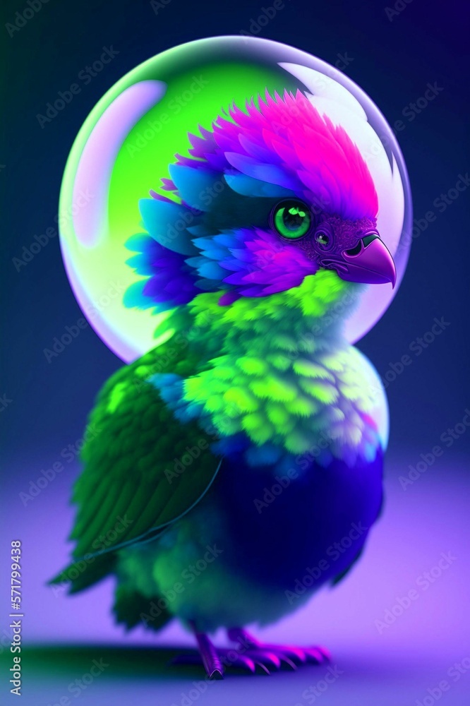 Fototapeta premium bird on the earth