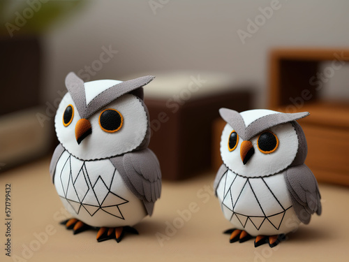 Soft toy owl for children. A gift. A souvenir. Generative AI